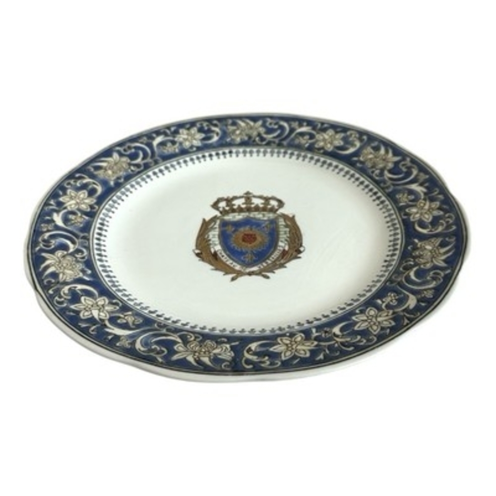 Vintage Porcelain Plate Château de Versailles Crest Textured Decorative Plate - Picture 4 of 7